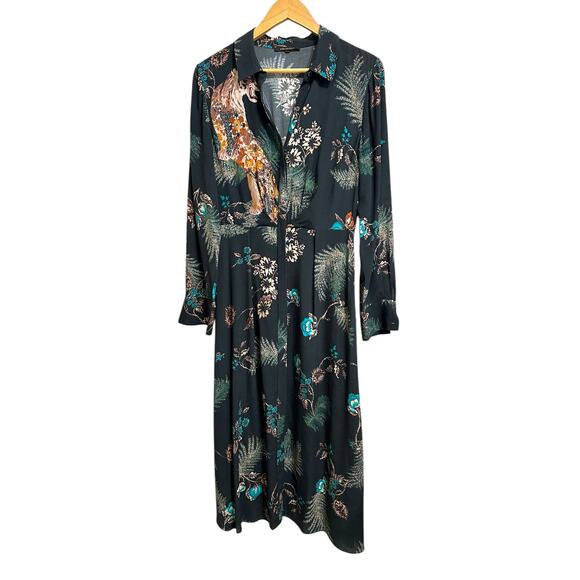 KOBI HALPERIN Amada Mix Print Long Sleeve Dress In Black Multi size‎ small $498 - Picture 2 of 7